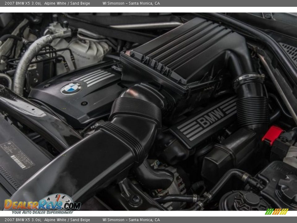 2007 BMW X5 3.0si Alpine White / Sand Beige Photo #28