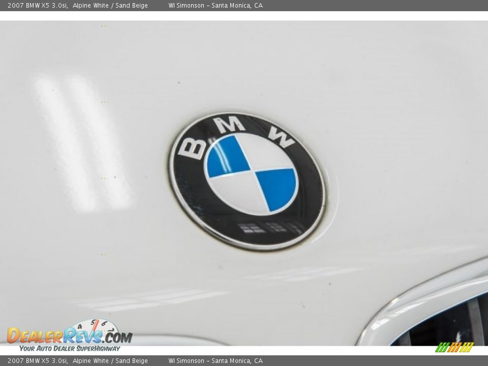 2007 BMW X5 3.0si Alpine White / Sand Beige Photo #30