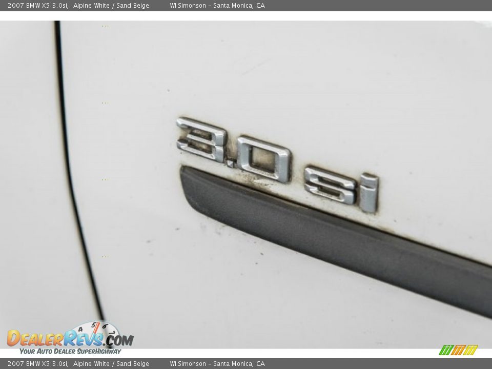 2007 BMW X5 3.0si Alpine White / Sand Beige Photo #31