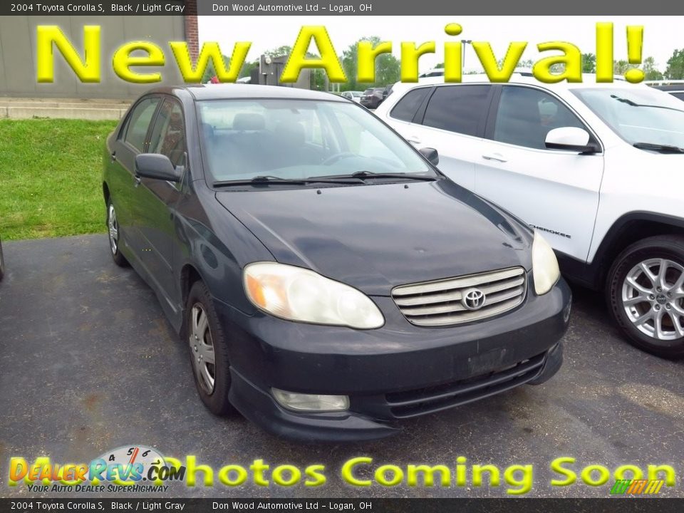 2004 Toyota Corolla S Black / Light Gray Photo #1