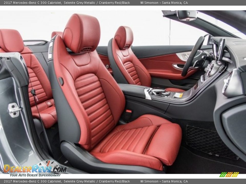 2017 Mercedes-Benz C 300 Cabriolet Selenite Grey Metallic / Cranberry Red/Black Photo #2