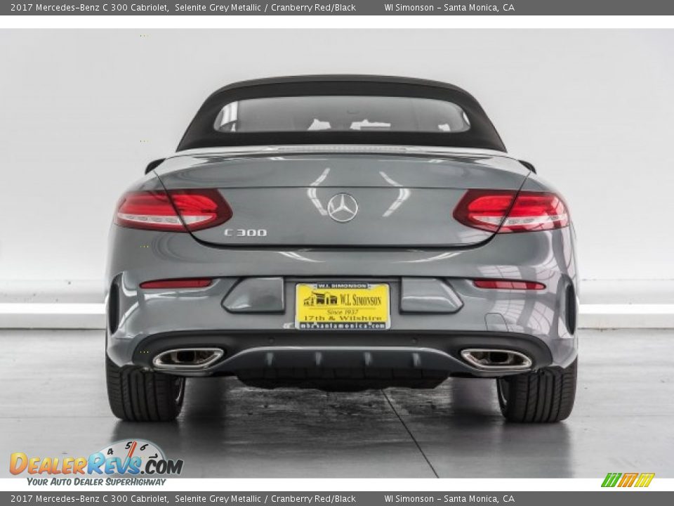 2017 Mercedes-Benz C 300 Cabriolet Selenite Grey Metallic / Cranberry Red/Black Photo #4