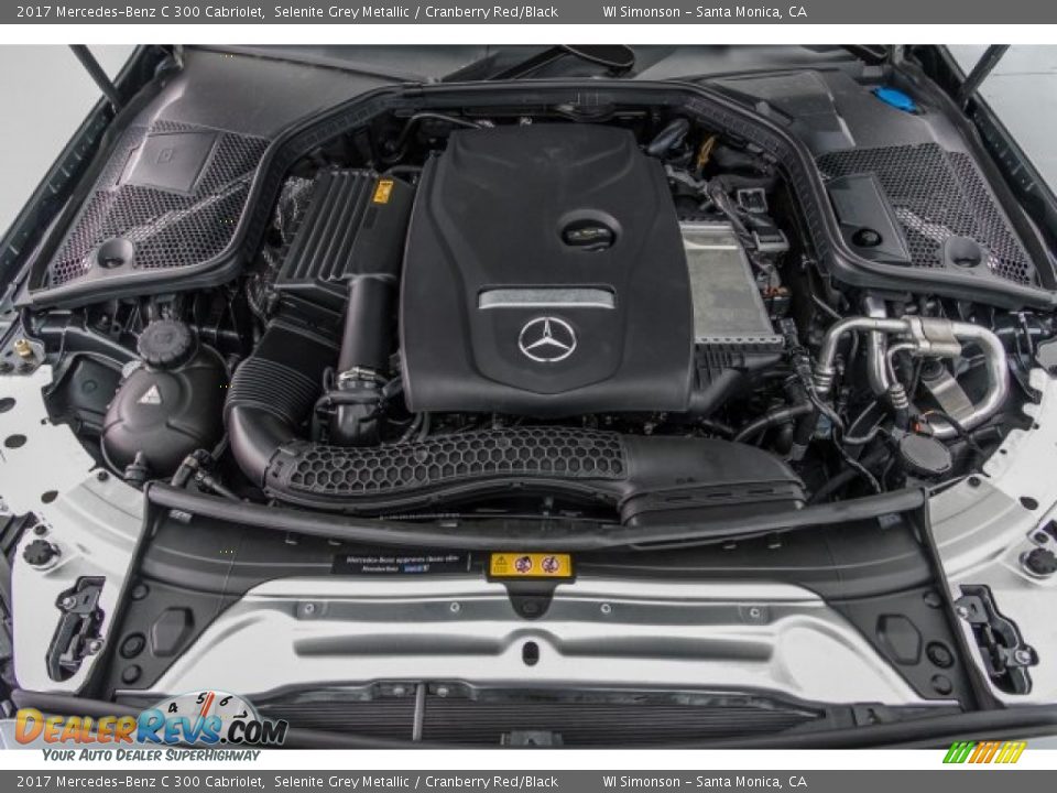 2017 Mercedes-Benz C 300 Cabriolet Selenite Grey Metallic / Cranberry Red/Black Photo #8