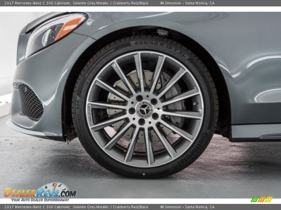 2017 Mercedes-Benz C 300 Cabriolet Selenite Grey Metallic / Cranberry Red/Black Photo #9