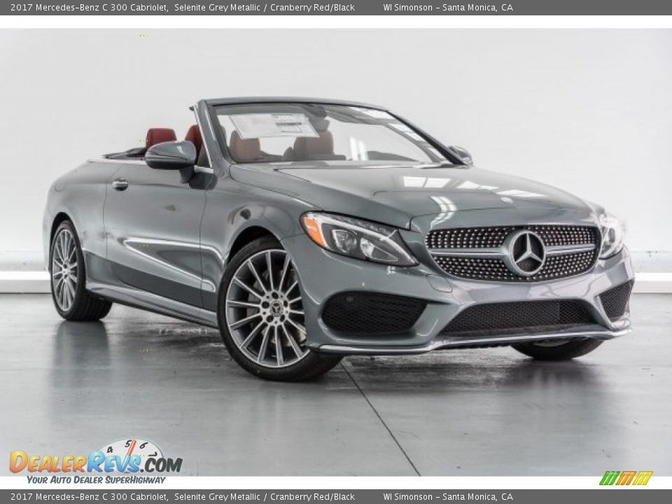 2017 Mercedes-Benz C 300 Cabriolet Selenite Grey Metallic / Cranberry Red/Black Photo #11