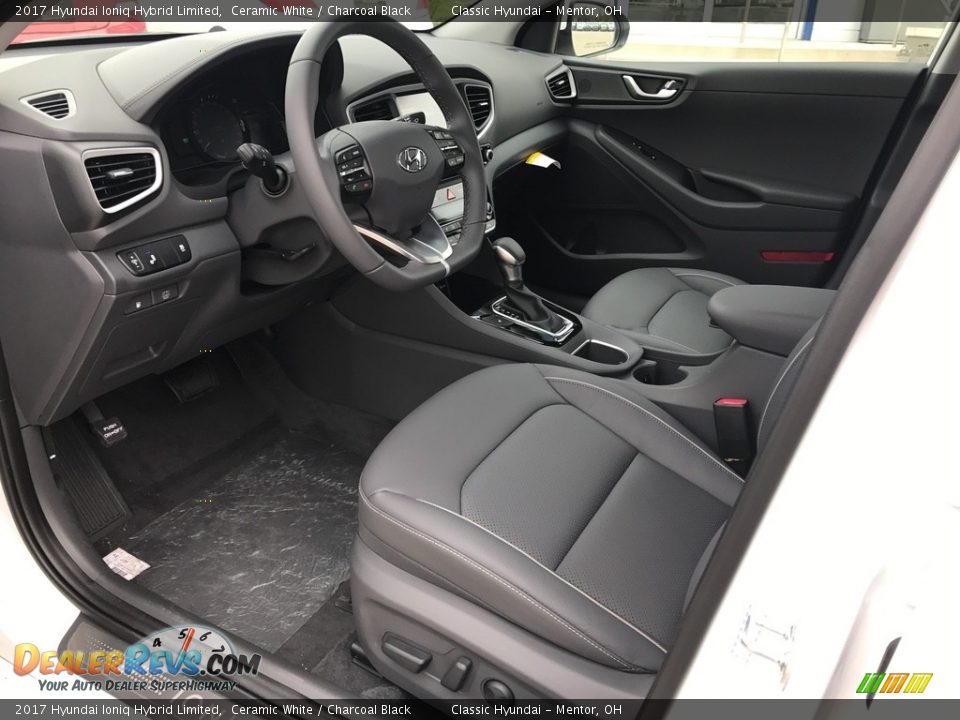 Charcoal Black Interior - 2017 Hyundai Ioniq Hybrid Limited Photo #4