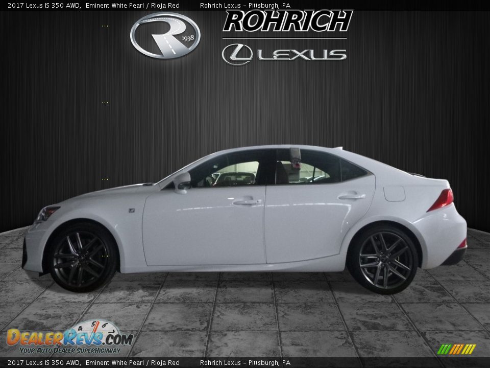 2017 Lexus IS 350 AWD Eminent White Pearl / Rioja Red Photo #3