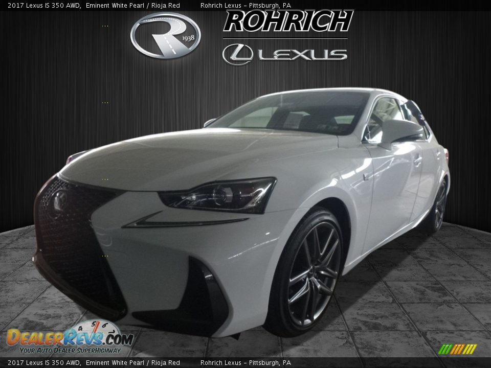 2017 Lexus IS 350 AWD Eminent White Pearl / Rioja Red Photo #4
