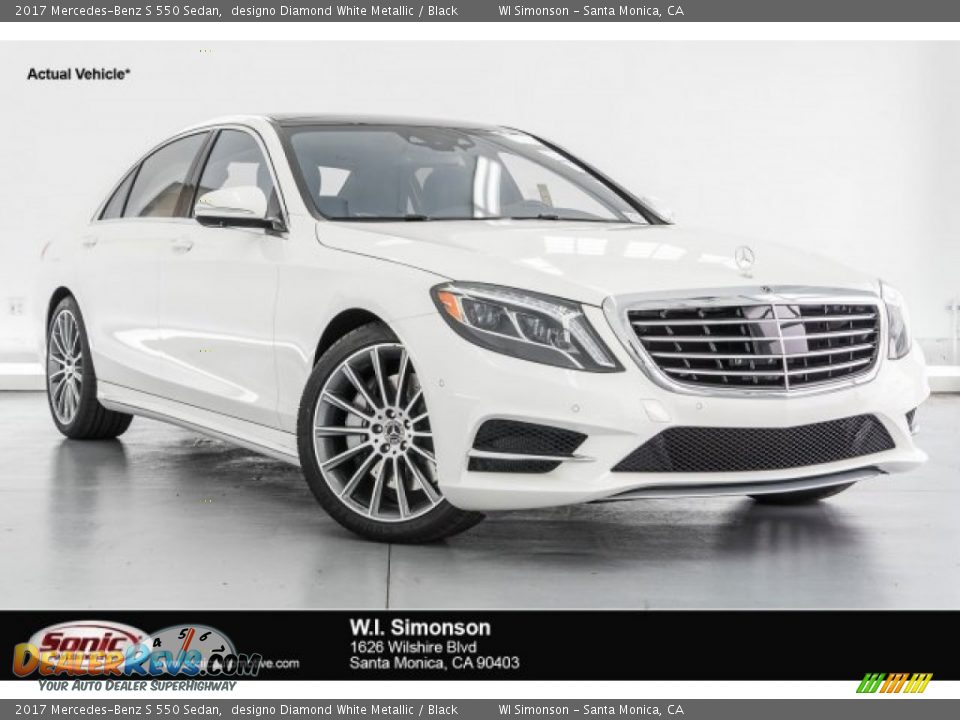 2017 Mercedes-Benz S 550 Sedan designo Diamond White Metallic / Black Photo #1