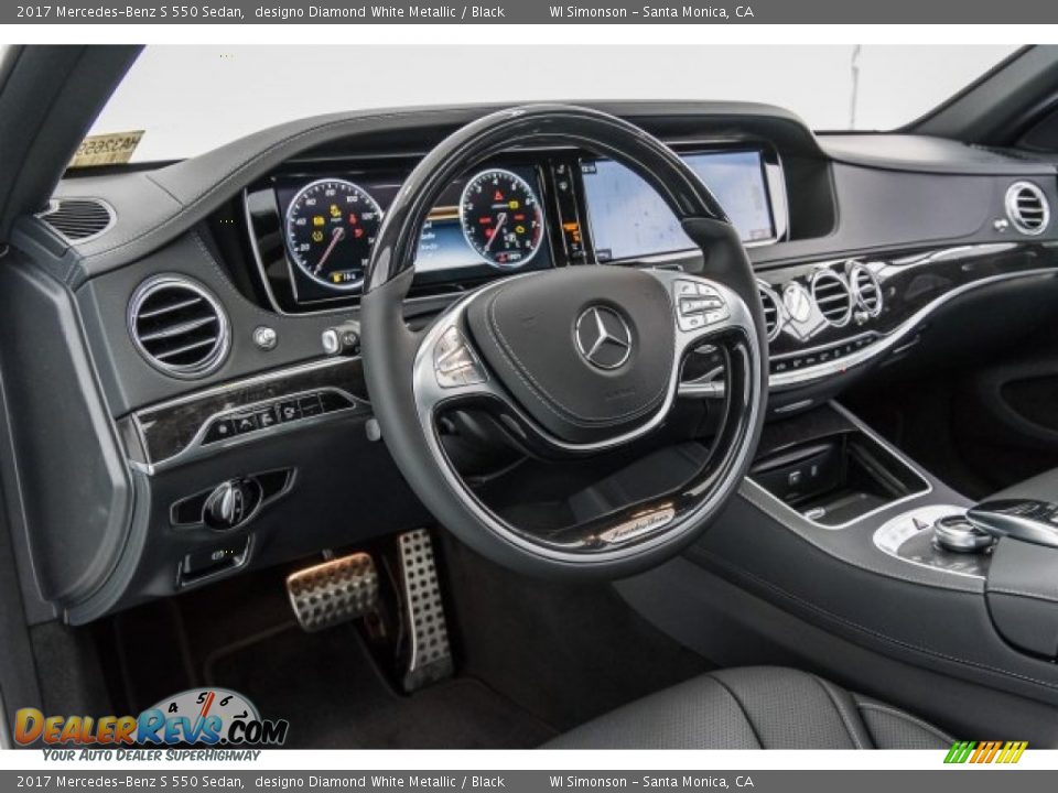 2017 Mercedes-Benz S 550 Sedan designo Diamond White Metallic / Black Photo #6