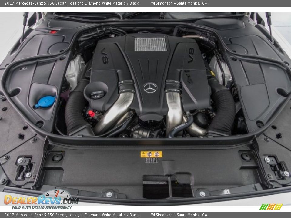 2017 Mercedes-Benz S 550 Sedan designo Diamond White Metallic / Black Photo #8