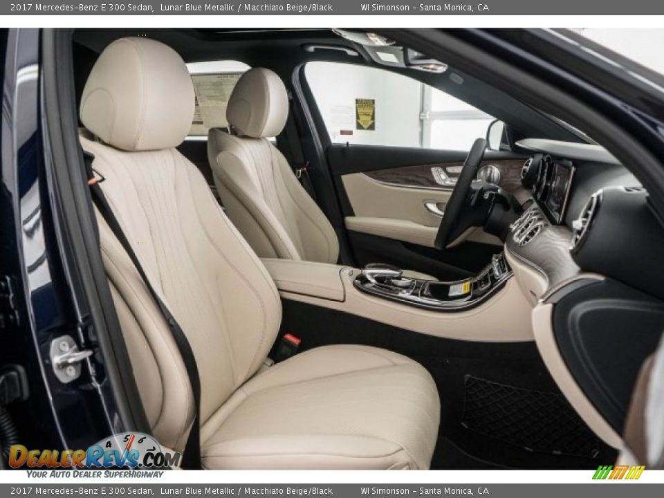 2017 Mercedes-Benz E 300 Sedan Lunar Blue Metallic / Macchiato Beige/Black Photo #2