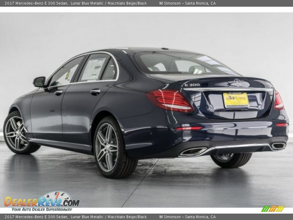 2017 Mercedes-Benz E 300 Sedan Lunar Blue Metallic / Macchiato Beige/Black Photo #3