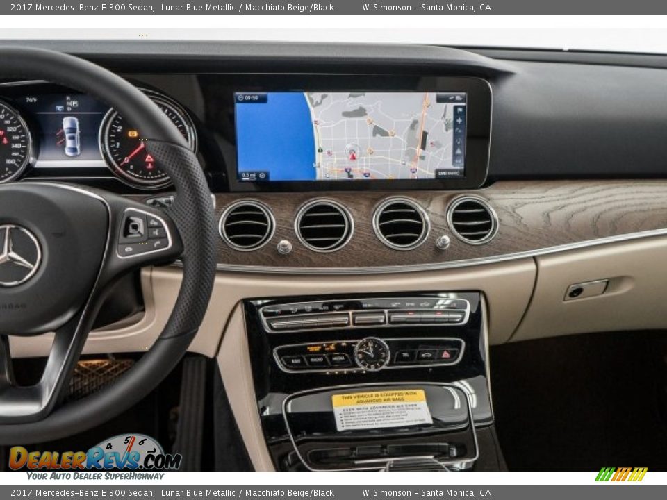 2017 Mercedes-Benz E 300 Sedan Lunar Blue Metallic / Macchiato Beige/Black Photo #7