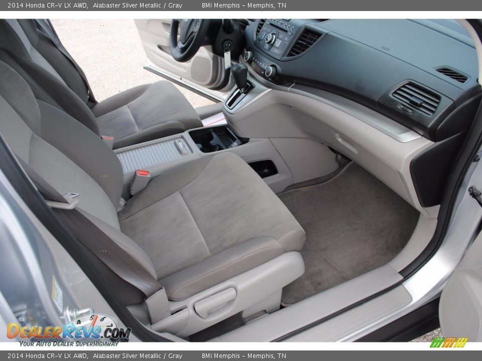 2014 Honda CR-V LX AWD Alabaster Silver Metallic / Gray Photo #25