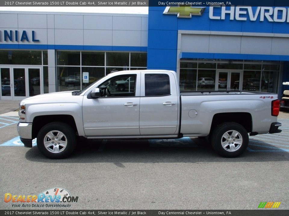 2017 Chevrolet Silverado 1500 LT Double Cab 4x4 Silver Ice Metallic / Jet Black Photo #2