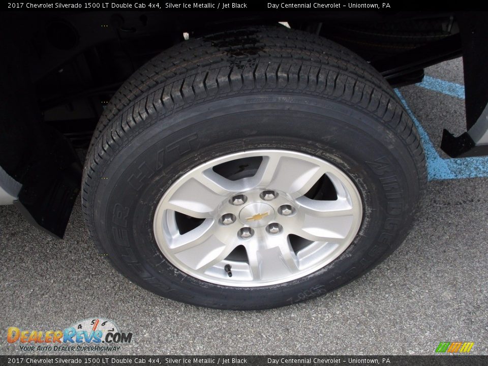 2017 Chevrolet Silverado 1500 LT Double Cab 4x4 Silver Ice Metallic / Jet Black Photo #3