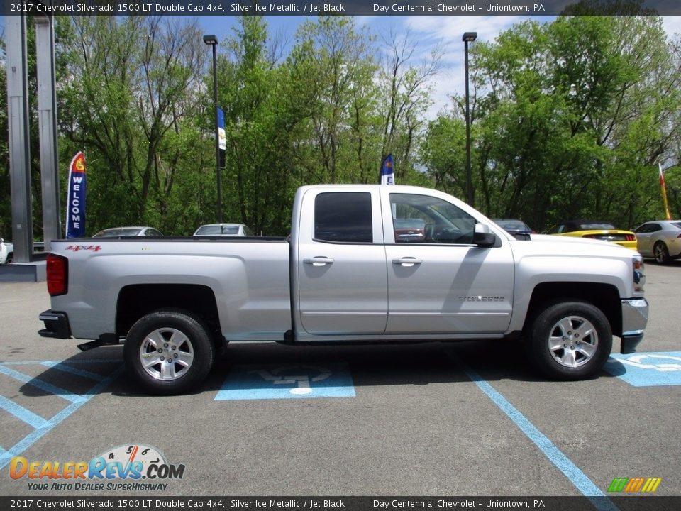 2017 Chevrolet Silverado 1500 LT Double Cab 4x4 Silver Ice Metallic / Jet Black Photo #7