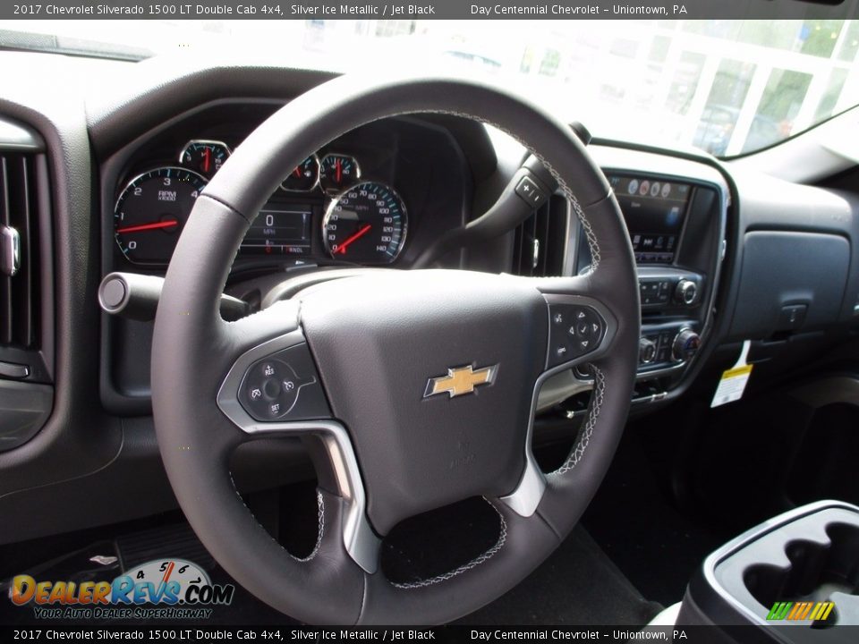 2017 Chevrolet Silverado 1500 LT Double Cab 4x4 Silver Ice Metallic / Jet Black Photo #14