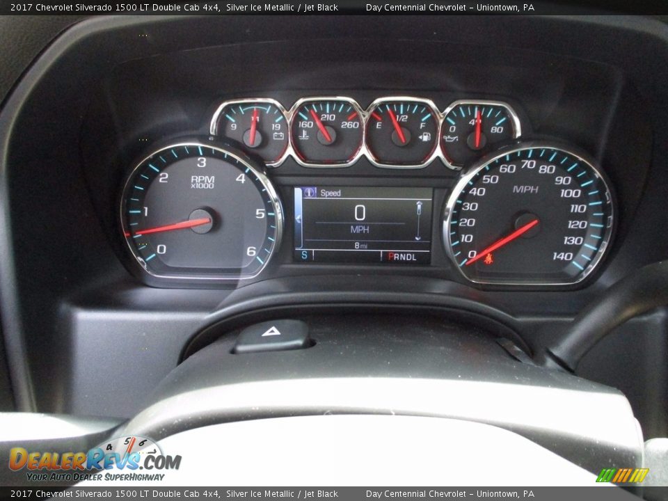 2017 Chevrolet Silverado 1500 LT Double Cab 4x4 Silver Ice Metallic / Jet Black Photo #20