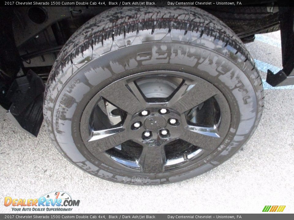 2017 Chevrolet Silverado 1500 Custom Double Cab 4x4 Black / Dark Ash/Jet Black Photo #3