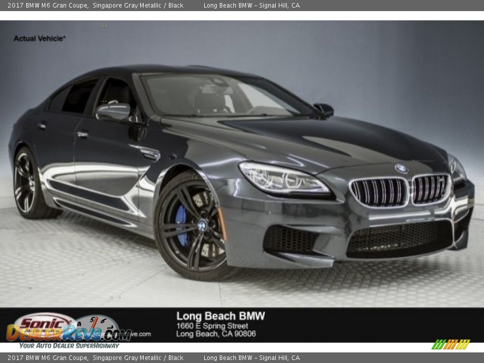 2017 BMW M6 Gran Coupe Singapore Gray Metallic / Black Photo #1