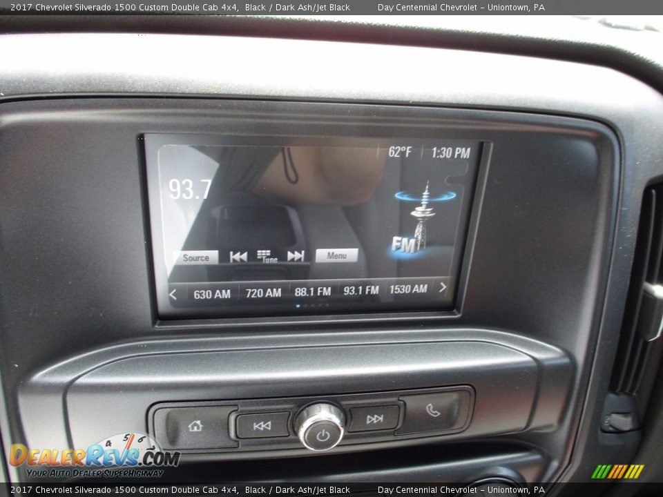 2017 Chevrolet Silverado 1500 Custom Double Cab 4x4 Black / Dark Ash/Jet Black Photo #17