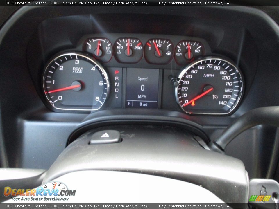 2017 Chevrolet Silverado 1500 Custom Double Cab 4x4 Black / Dark Ash/Jet Black Photo #20