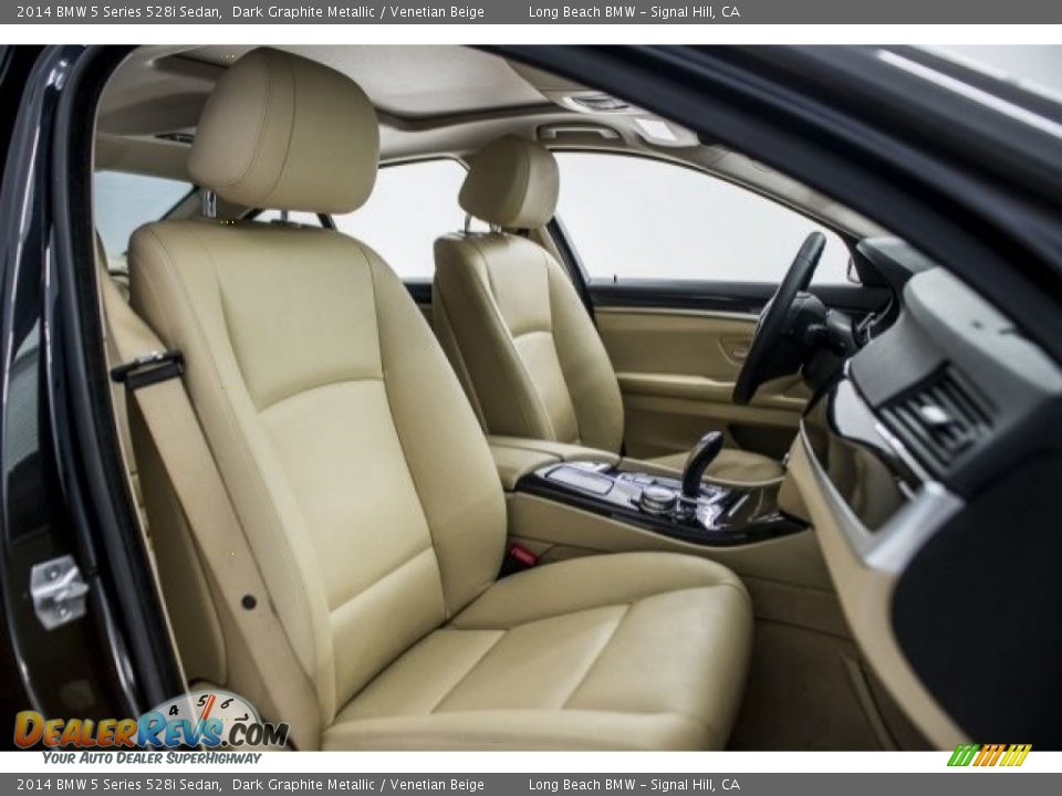 2014 BMW 5 Series 528i Sedan Dark Graphite Metallic / Venetian Beige Photo #6