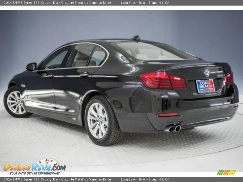 2014 BMW 5 Series 528i Sedan Dark Graphite Metallic / Venetian Beige Photo #10