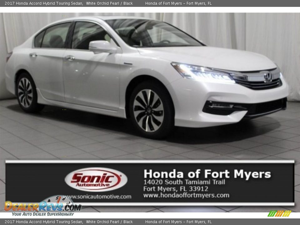 2017 Honda Accord Hybrid Touring Sedan White Orchid Pearl / Black Photo #1