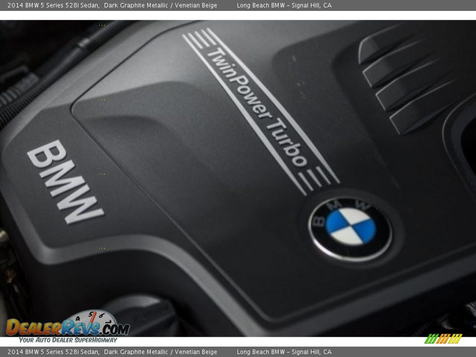 2014 BMW 5 Series 528i Sedan Dark Graphite Metallic / Venetian Beige Photo #24
