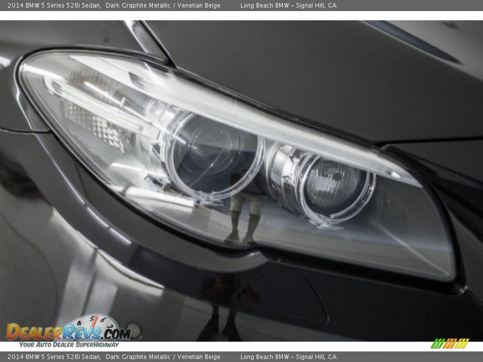 2014 BMW 5 Series 528i Sedan Dark Graphite Metallic / Venetian Beige Photo #25