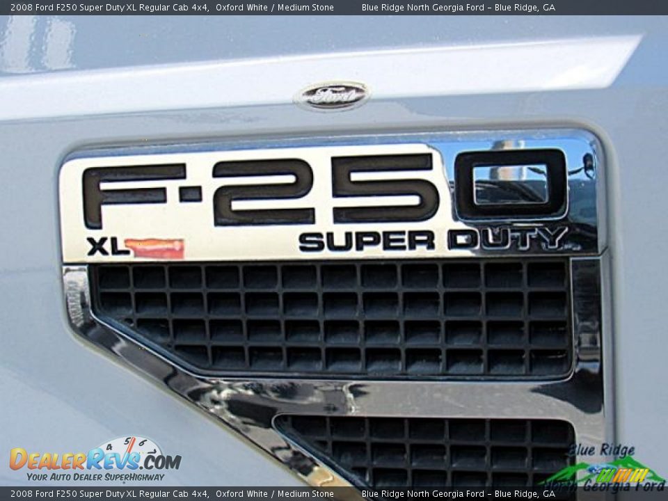 2008 Ford F250 Super Duty XL Regular Cab 4x4 Oxford White / Medium Stone Photo #26