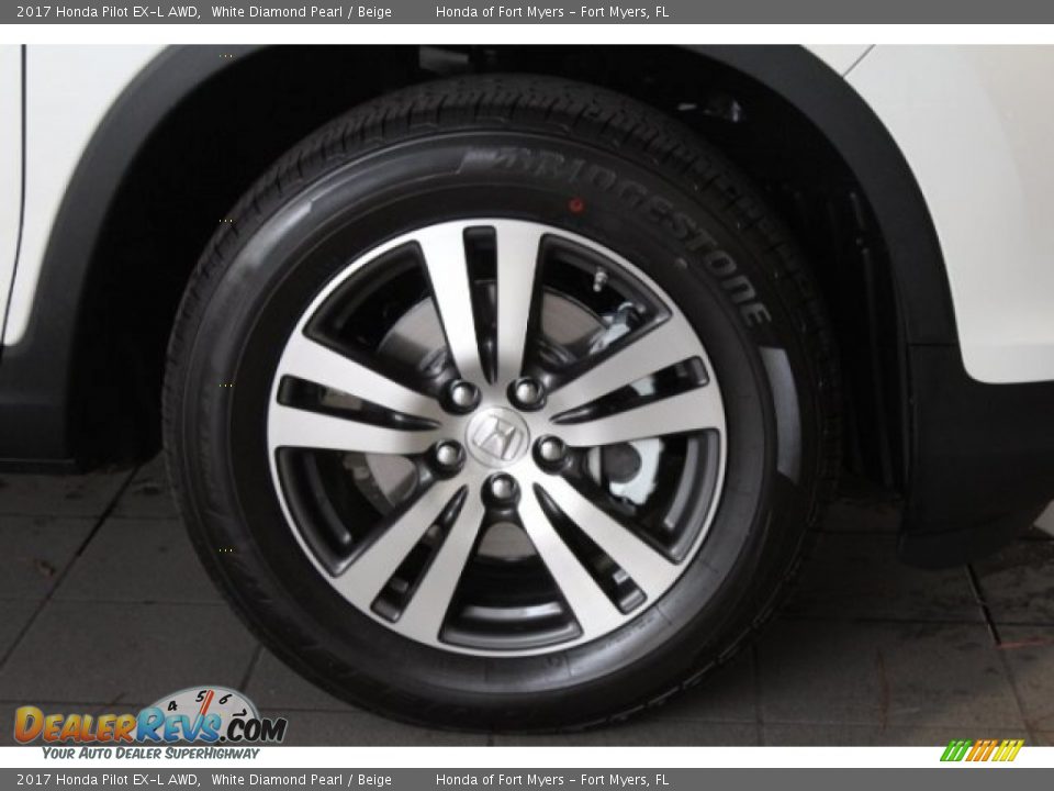 2017 Honda Pilot EX-L AWD White Diamond Pearl / Beige Photo #2