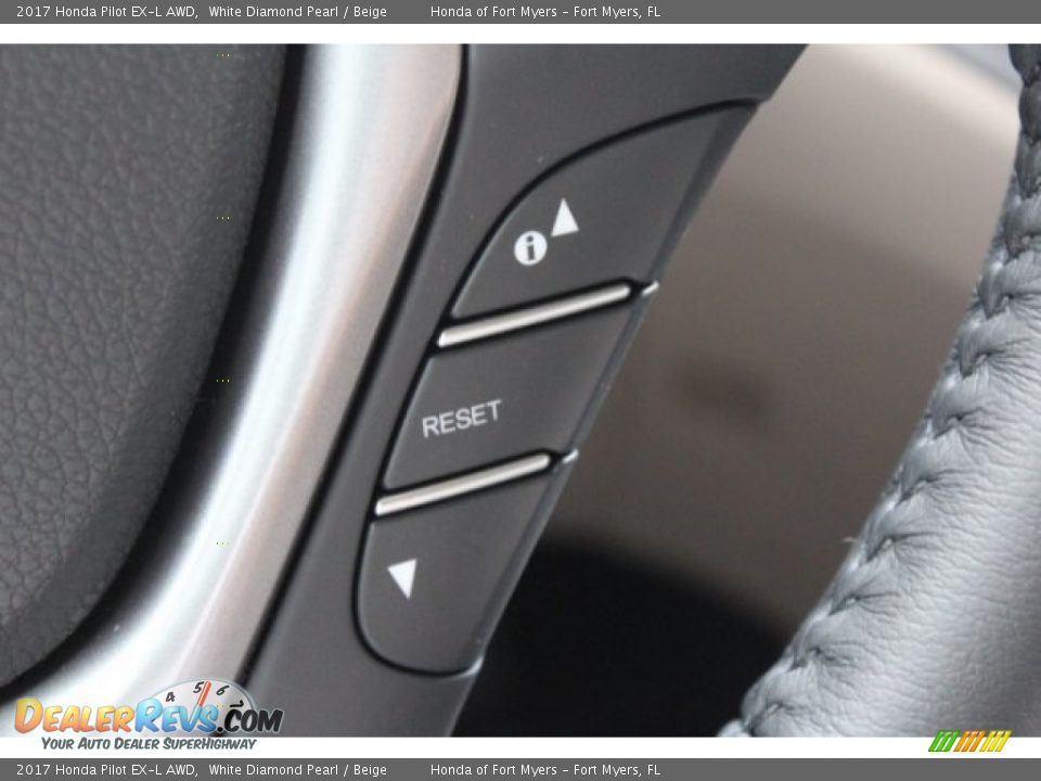 2017 Honda Pilot EX-L AWD White Diamond Pearl / Beige Photo #14