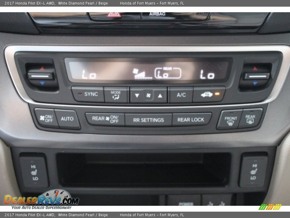 2017 Honda Pilot EX-L AWD White Diamond Pearl / Beige Photo #19