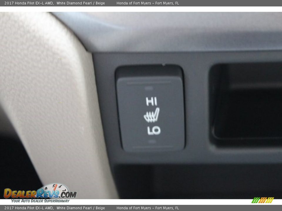 2017 Honda Pilot EX-L AWD White Diamond Pearl / Beige Photo #20