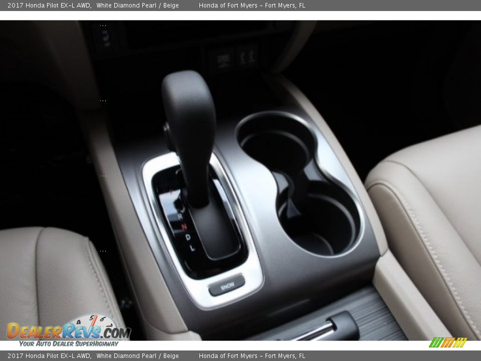 2017 Honda Pilot EX-L AWD White Diamond Pearl / Beige Photo #22