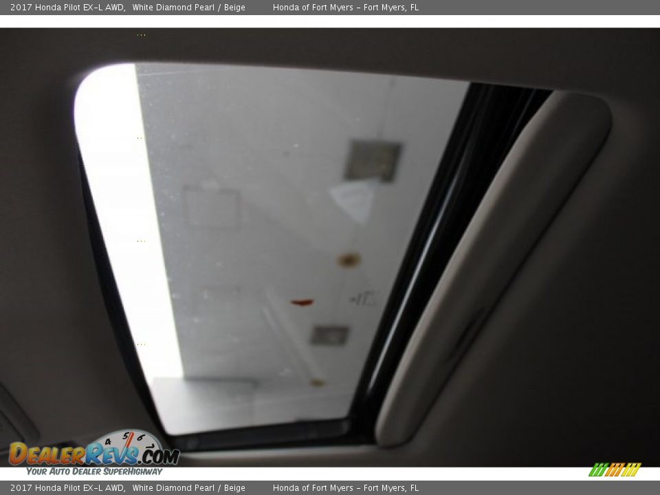 2017 Honda Pilot EX-L AWD White Diamond Pearl / Beige Photo #25