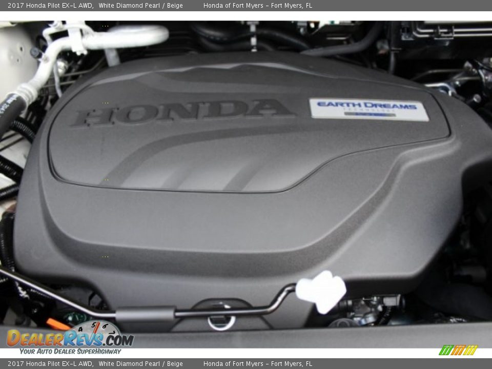 2017 Honda Pilot EX-L AWD White Diamond Pearl / Beige Photo #33