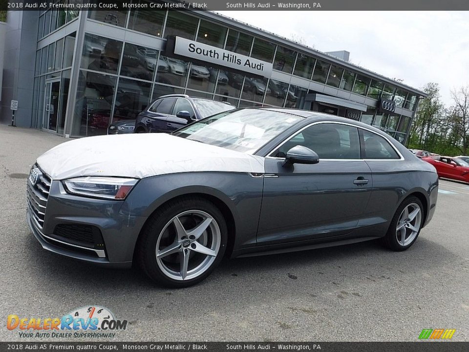 2018 Audi A5 Premium quattro Coupe Monsoon Gray Metallic / Black Photo #1