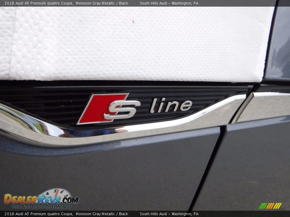 2018 Audi A5 Premium quattro Coupe Monsoon Gray Metallic / Black Photo #3