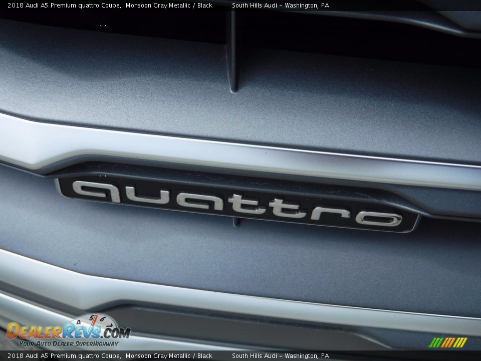 2018 Audi A5 Premium quattro Coupe Monsoon Gray Metallic / Black Photo #7