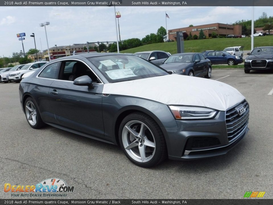 2018 Audi A5 Premium quattro Coupe Monsoon Gray Metallic / Black Photo #8