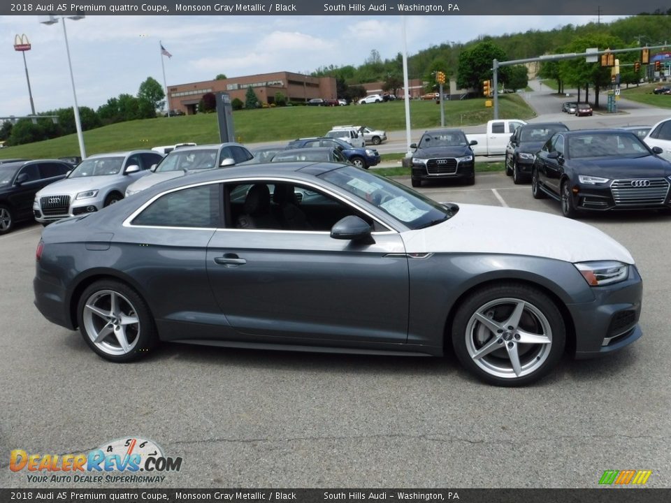 2018 Audi A5 Premium quattro Coupe Monsoon Gray Metallic / Black Photo #9