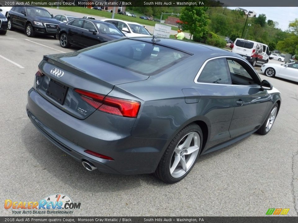 2018 Audi A5 Premium quattro Coupe Monsoon Gray Metallic / Black Photo #12