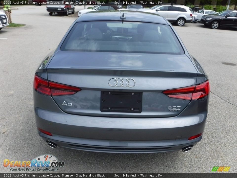 2018 Audi A5 Premium quattro Coupe Monsoon Gray Metallic / Black Photo #14
