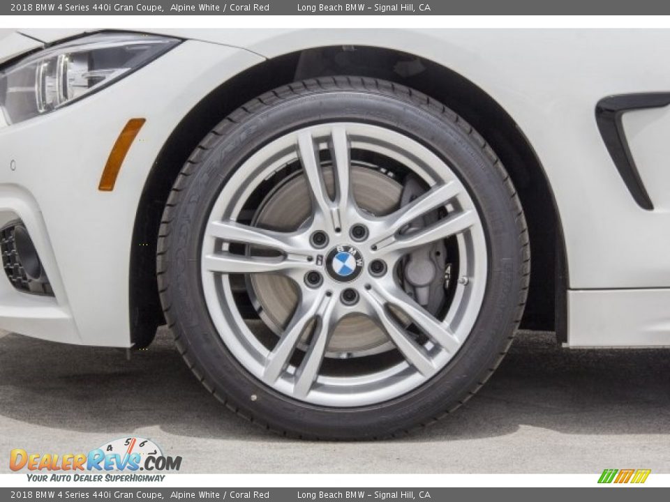 2018 BMW 4 Series 440i Gran Coupe Alpine White / Coral Red Photo #9