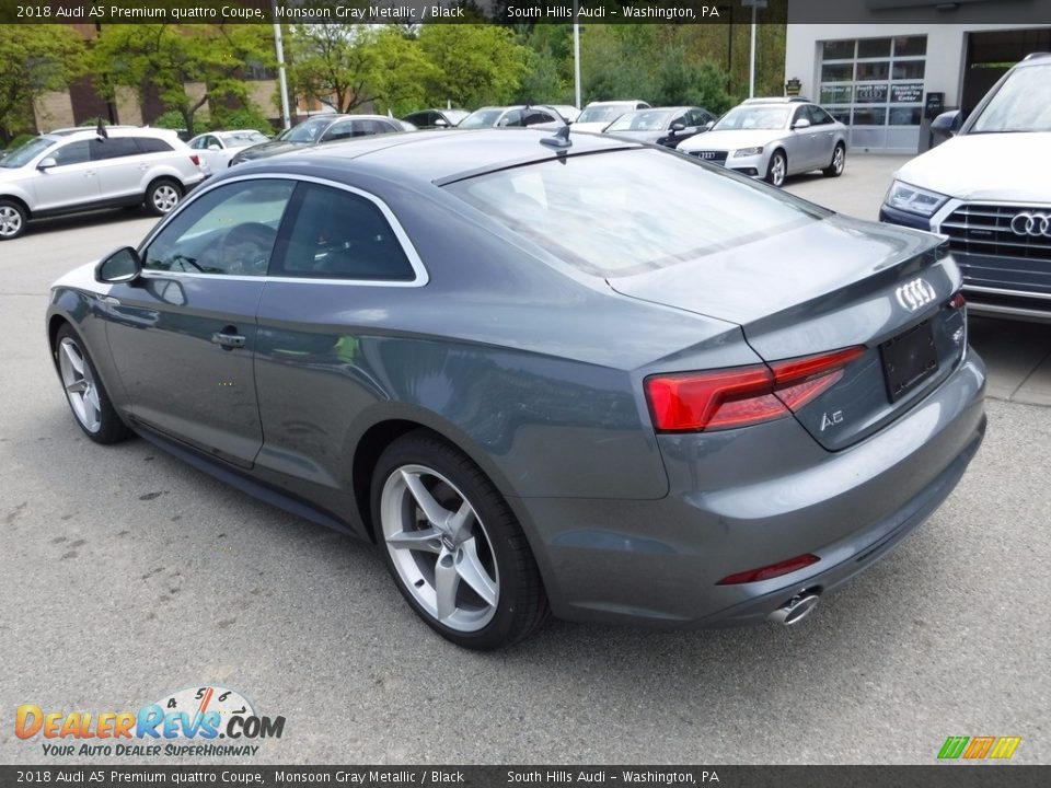 2018 Audi A5 Premium quattro Coupe Monsoon Gray Metallic / Black Photo #15
